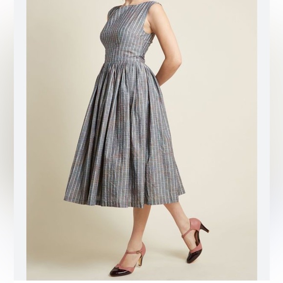 Modcloth Fit & Flare Dress with Pockets - Picture 1 of 10